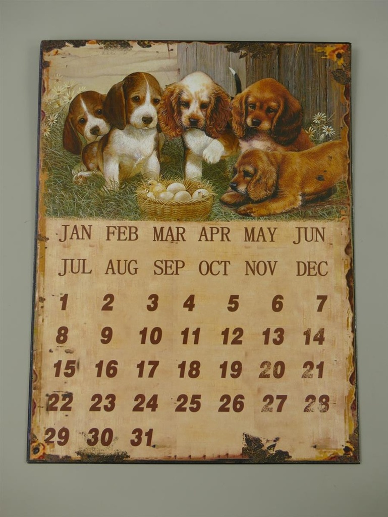 [LA-40082] Jahreskalender Antik-Stil Eisen H 33x25 cm Bild 2