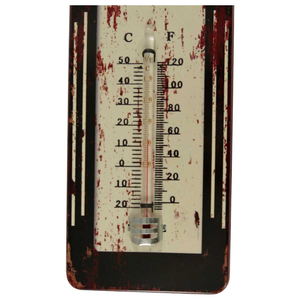 [LA-40088] Eisen Thermometer Antik-Stil Motor Sport H 29x10 cm Bild 2