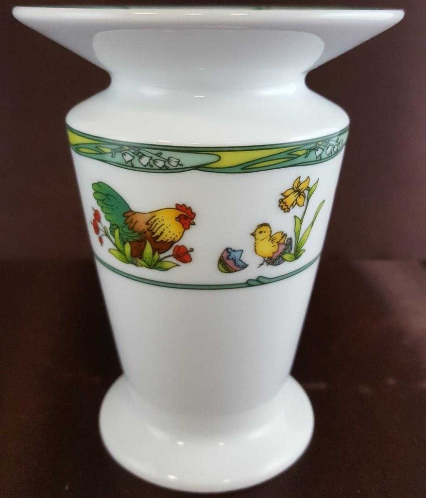 [4581188] Tischvase 11,3 cm Hutschenreuther Louvre Osterdekor gebraucht - sehr gut Bild 3
