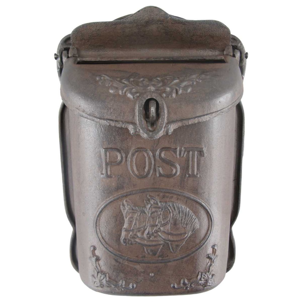 [LA-41245] Wandbriefkasten Postkasten Briefkasten rustikal braun H 40 cm Gusseisen Bild 2