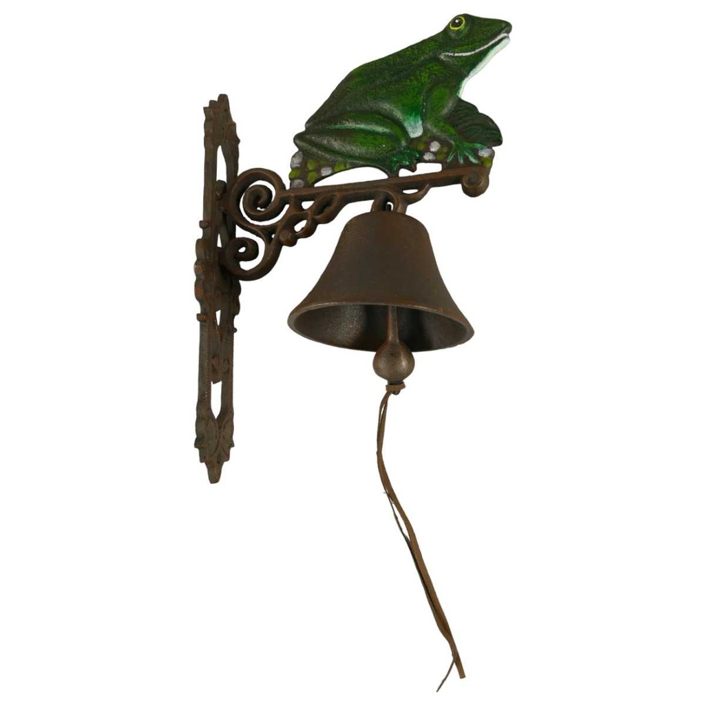 [LA-41362] Wandglocke Türglocke Türklopfer Figürchen Gusseisen Frosch H 40 cm Bild 2