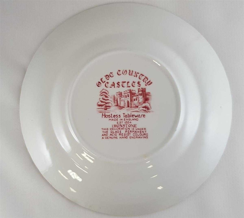 [45811888] Kuchenteller Dessertteller Frühstücksteller 18 cm Hostess Tableware British Anchor Olde Country Castles Rot Bild 3