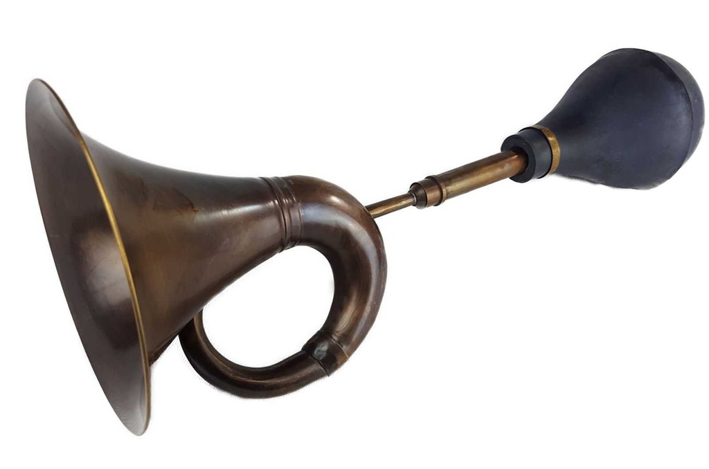 [LA-42737] Autohupe Ballhupe Oldtimerhupe Fanhupe Autohorn Tröte Messing brüniert L 44 cm Bild 2