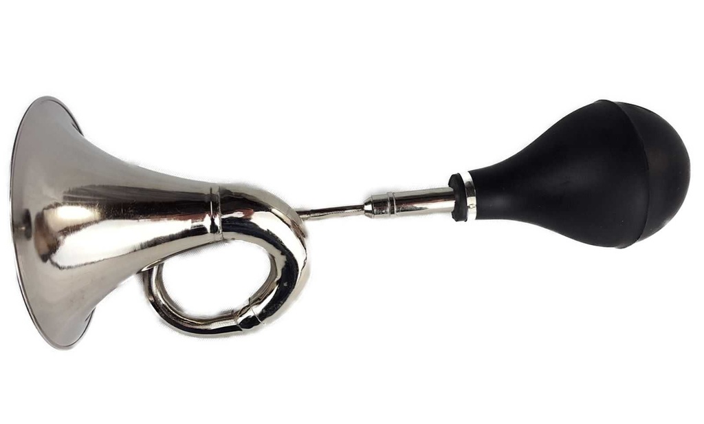 [LA-42740] Autohupe Ballhupe Oldtimerhupe Fanhupe Autohorn Tröte vernickelt L 44 cm Bild 2
