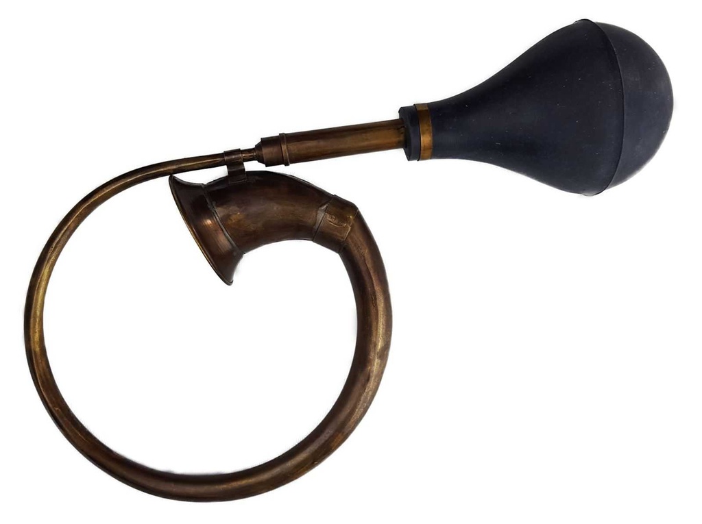 [LA-42741] Autohupe Ballhupe Oldtimerhupe Fanhupe Autohorn Tröte groß Messing brüniert Bild 2