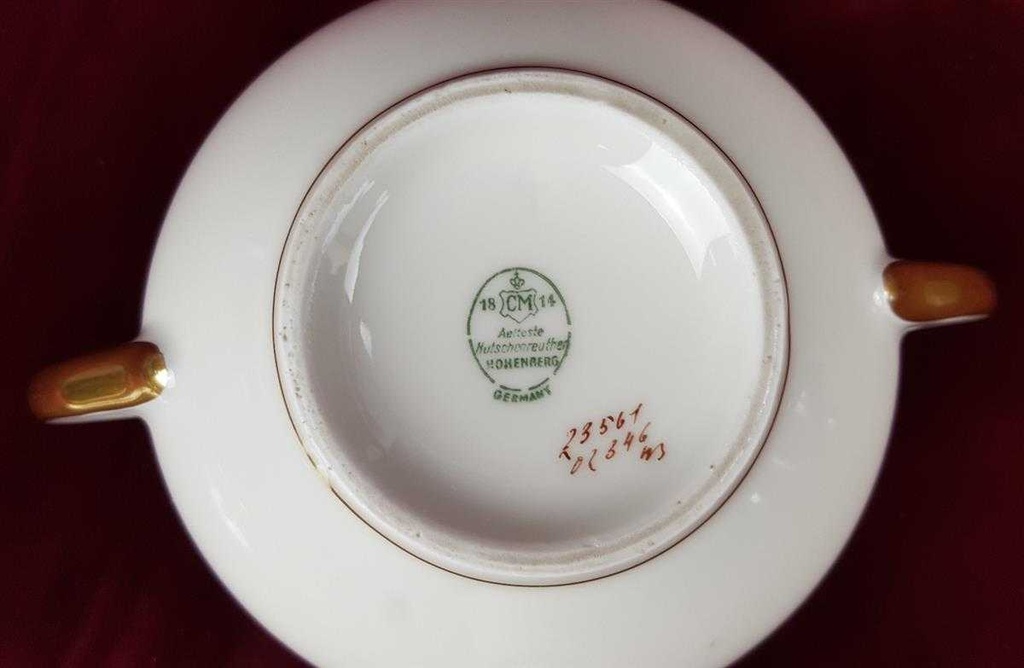[458118993] Zuckerdose Golddekor Hutschenreuther Dekor 02346 gebraucht - sehr gut Bild 4