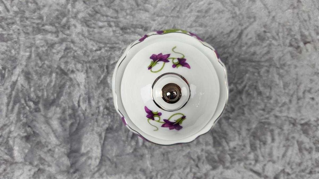 [458119003] Zuckerdose Winterling Marktleuthen lila Blume Veilchen Silberrand gebraucht - sehr gut Bild 3