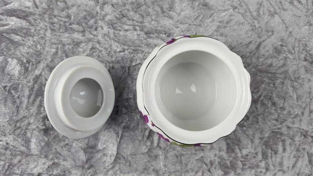 [458119003] Zuckerdose Winterling Marktleuthen lila Blume Veilchen Silberrand gebraucht - sehr gut Bild 4