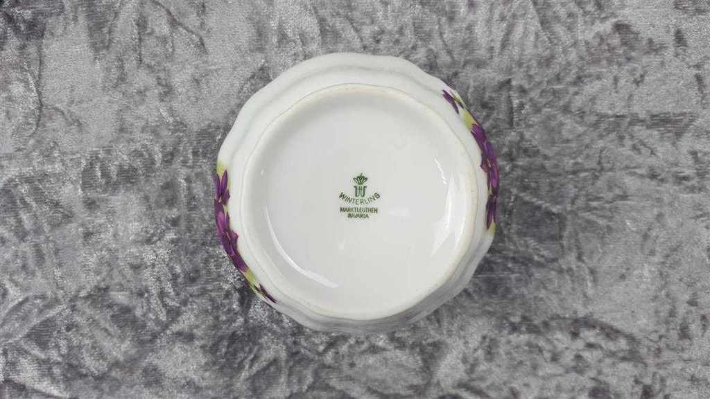 [458119003] Zuckerdose Winterling Marktleuthen lila Blume Veilchen Silberrand gebraucht - sehr gut Bild 5