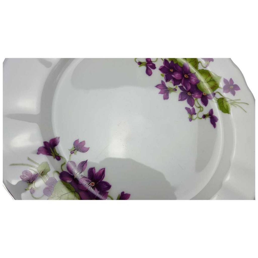 [458119005] Kuchenteller Dessertteller 19,7 cm Winterling Marktleuthen lila Blume Veilchen Silberrand gebraucht - gut Bild 2