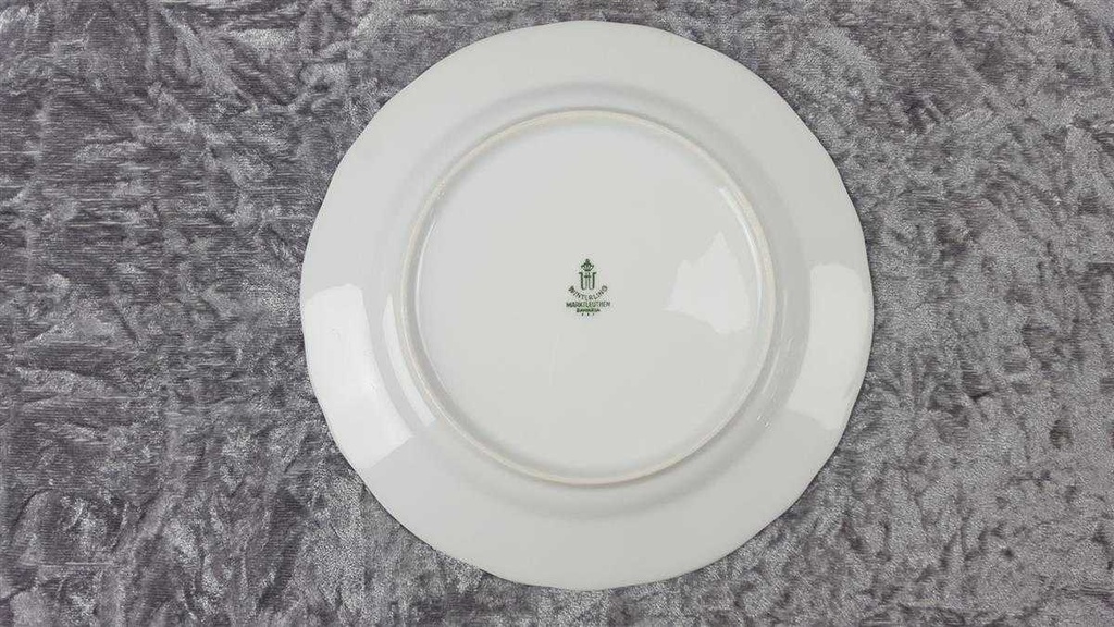 [458119005] Kuchenteller Dessertteller 19,7 cm Winterling Marktleuthen lila Blume Veilchen Silberrand gebraucht - gut Bild 4