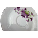 [458119006] Untertasse für Kaffee 13,9 cm Winterling Marktleuthen lila Blume Veilchen Silberrand gebraucht - gut Bild 2