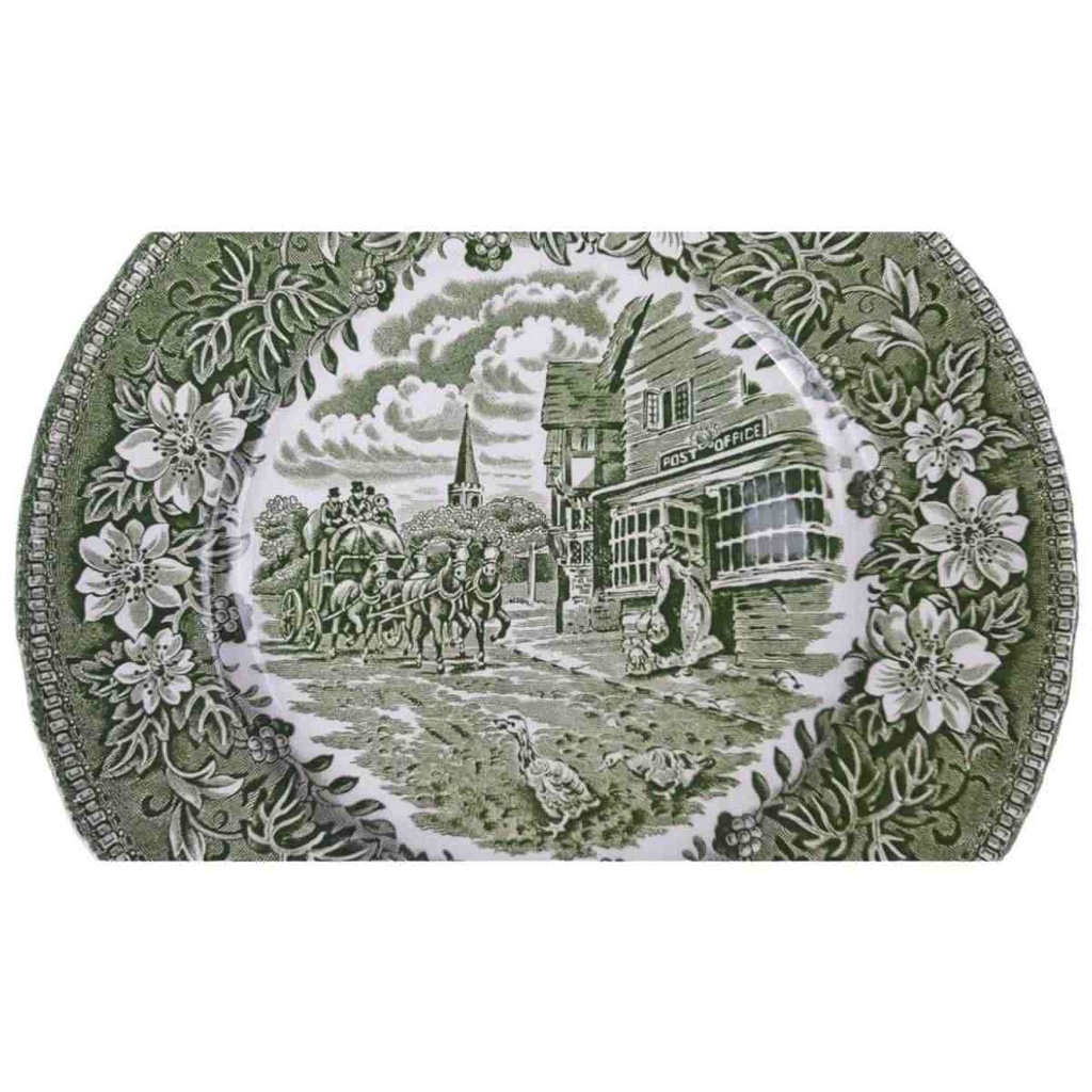 [458119019] Kuchenteller Dessertteller 20,2 cm Royal Tudor Coaching Taverns Grün gebraucht - gut Bild 2