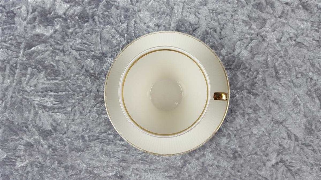 [458119021] Kaffeetasse mit Untertasse Tasse Goldrand Winterling Marktleuthen Elfenbein gebraucht - akzeptabel Bild 3