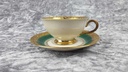 [458119023] Tasse Espressotasse mit Untertasse Schaller Blumen Elfenbein Beige gebraucht - gut Bild 3