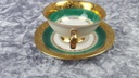 [458119023] Tasse Espressotasse mit Untertasse Schaller Blumen Elfenbein Beige gebraucht - gut Bild 4