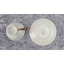 [458119023] Tasse Espressotasse mit Untertasse Schaller Blumen Elfenbein Beige gebraucht - gut Bild 6