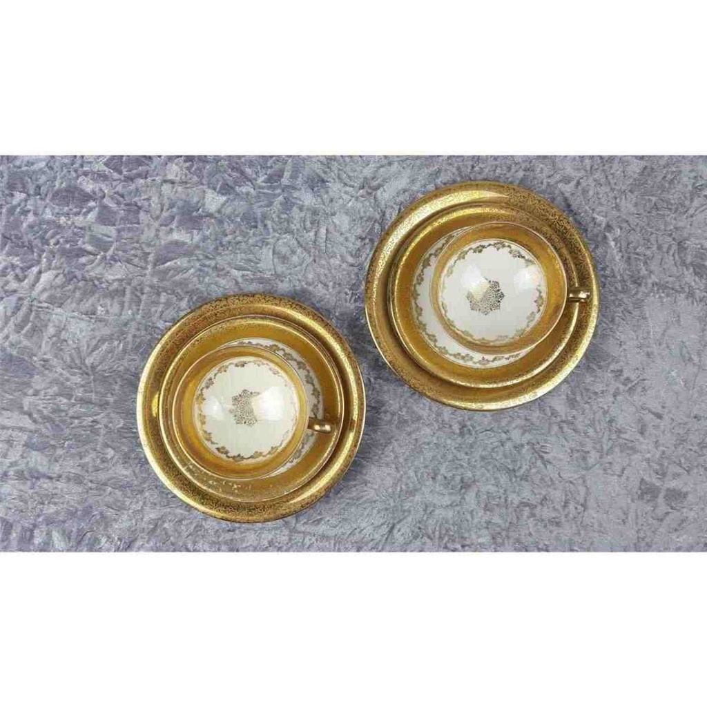 [458119024] Sammelgedeck Golddekor Hertel Jacob Rehau Blumen Bavaria gebraucht - akzeptabel Bild 4