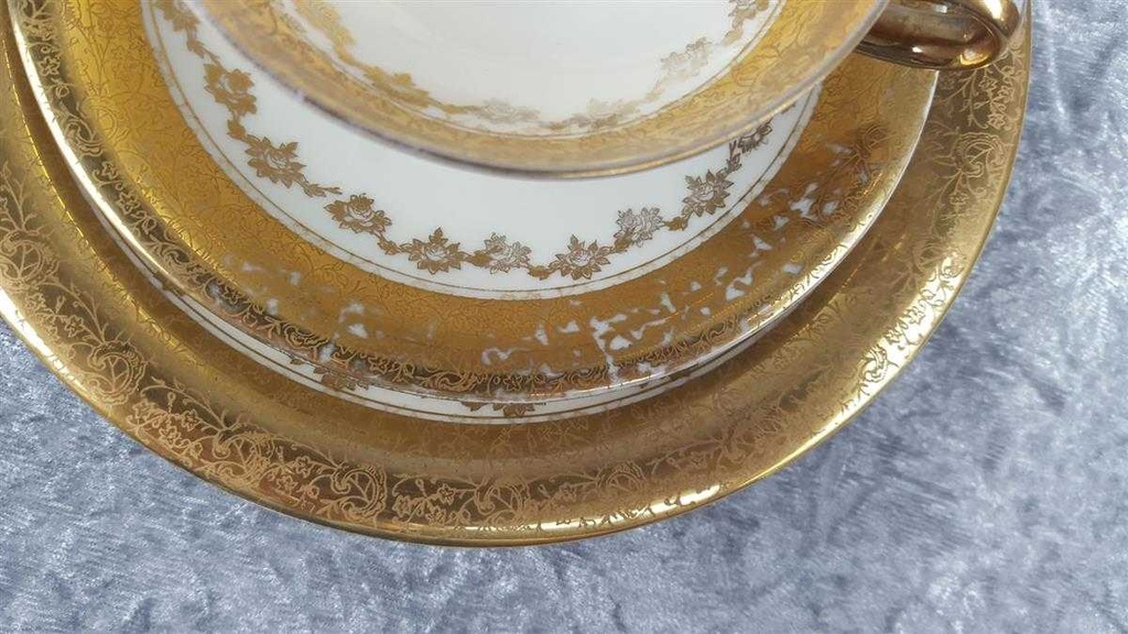 [458119024] Sammelgedeck Golddekor Hertel Jacob Rehau Blumen Bavaria gebraucht - akzeptabel Bild 6