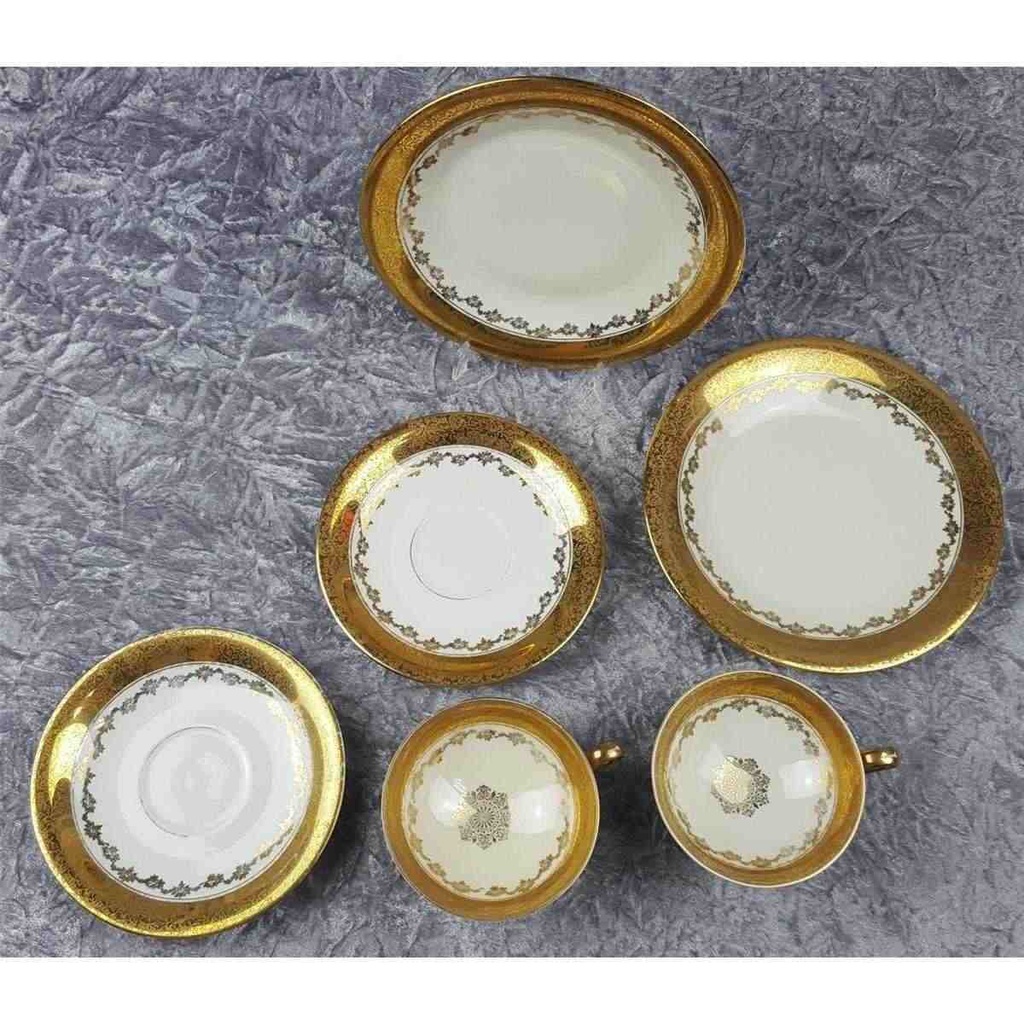 [458119024] Sammelgedeck Golddekor Hertel Jacob Rehau Blumen Bavaria gebraucht - akzeptabel Bild 8