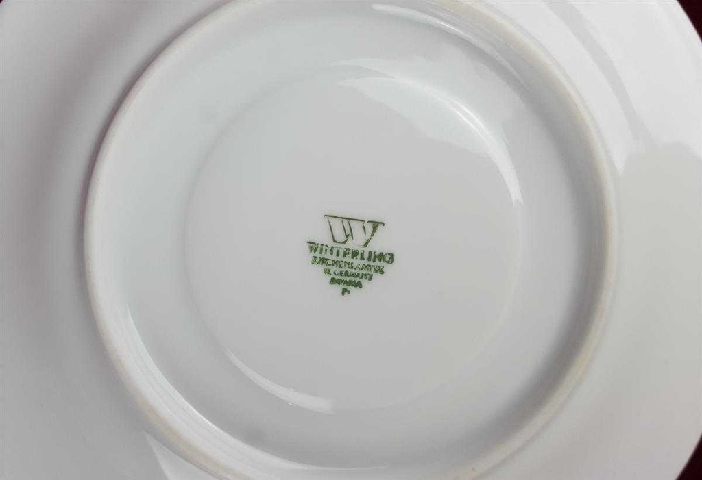 [458119058] Untertasse für Kaffee groß 15,2 cm Winterling Kirchenlamitz Dekor Große Blume gebraucht - sehr gut Bild 3