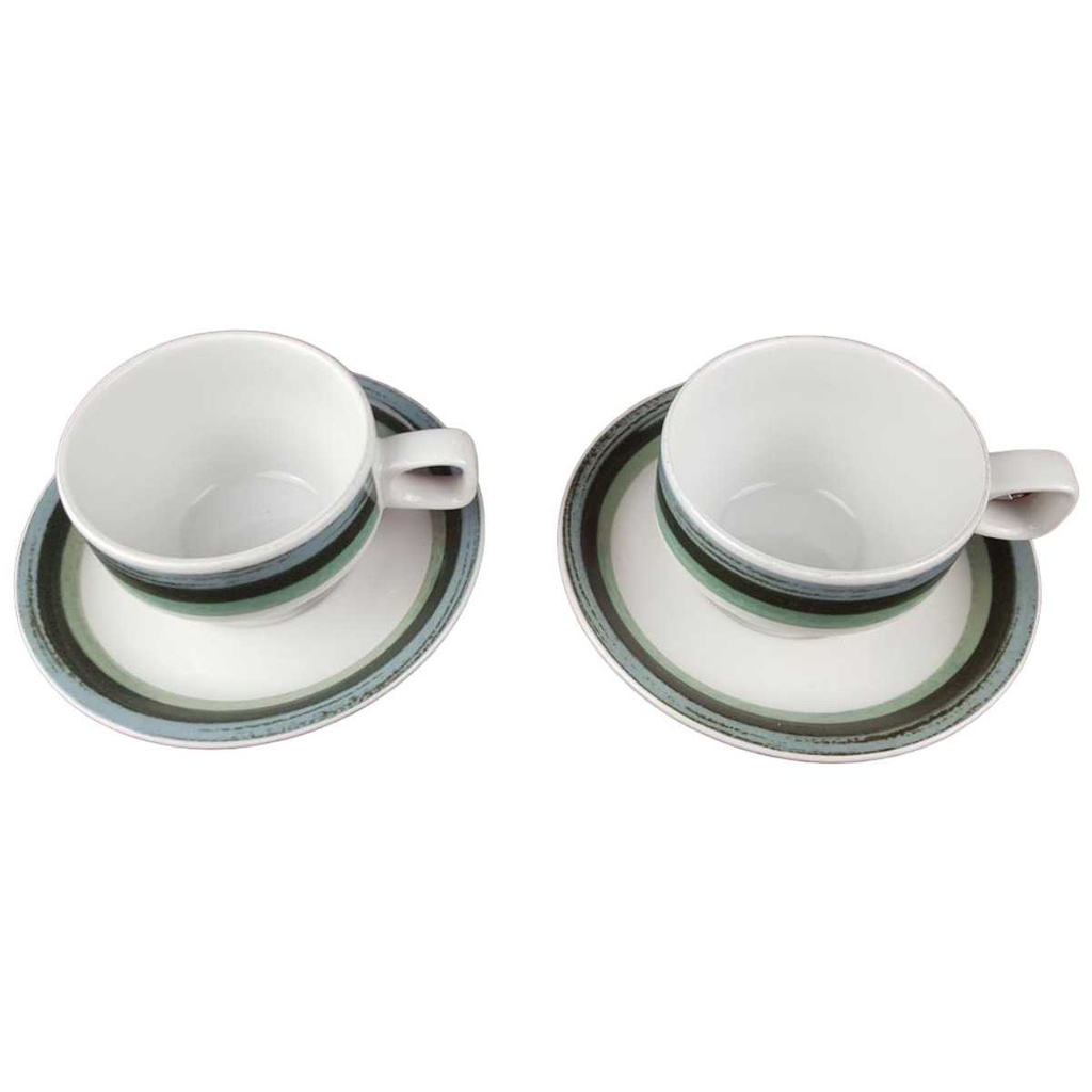 [2118826] 2er Set Untertasse Kaffeetasse mit Tasse Schönwald Einzelteile gebraucht - gut Bild 2