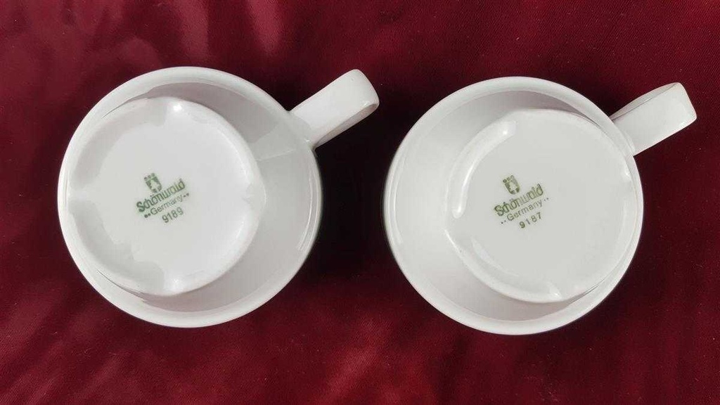[2118826] 2er Set Untertasse Kaffeetasse mit Tasse Schönwald Einzelteile gebraucht - gut Bild 6