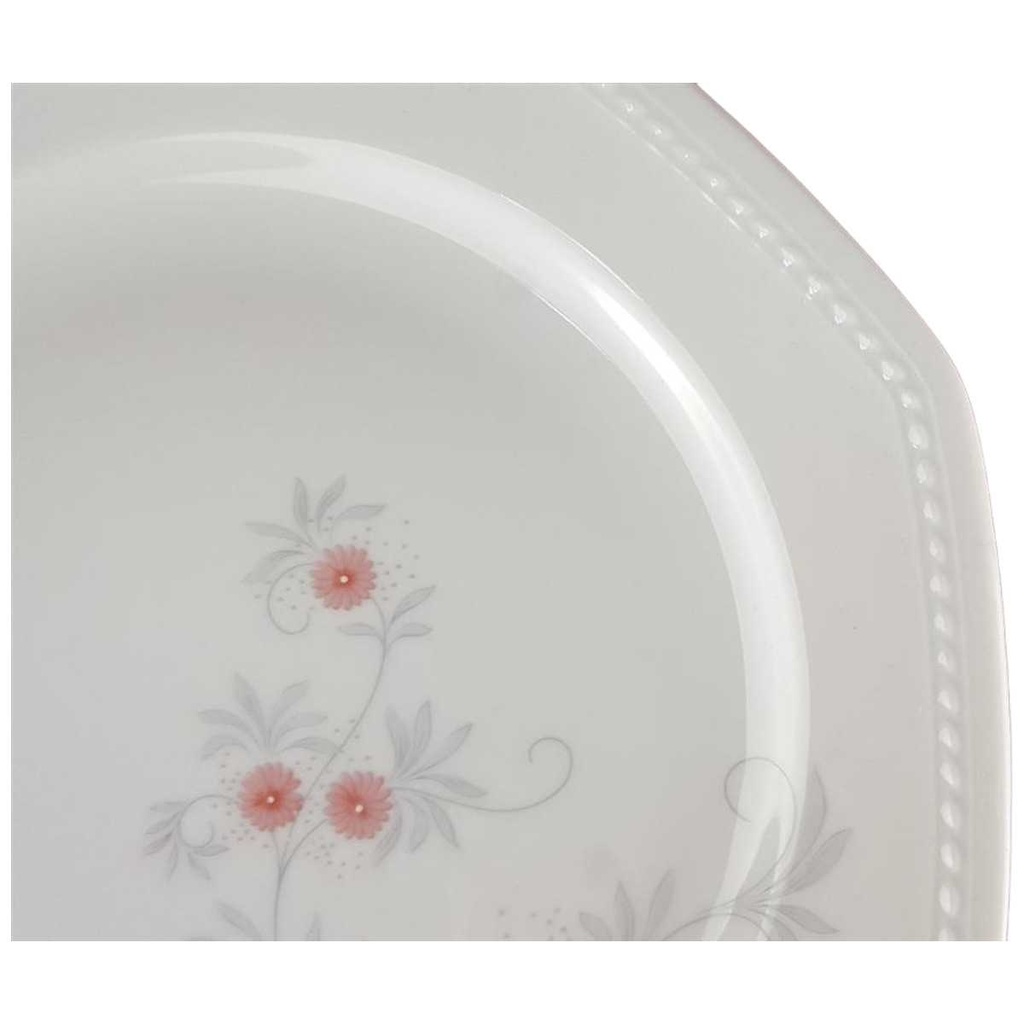 [458119069] Speiseteller Essteller 24,3 cm Schirnding Bavaria Paris Blumendekor Rosa Grau Blumen Bild 2