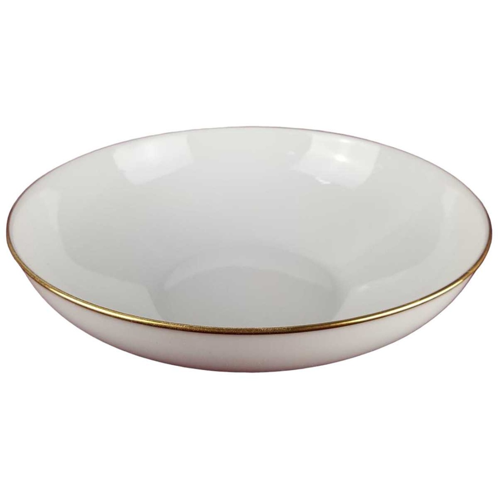 [458119070] Schüssel Servierschüssel Salatschüssel Goldrand 20,2 cm KPM Krister 0201 Weiß gebraucht - gut Bild 2