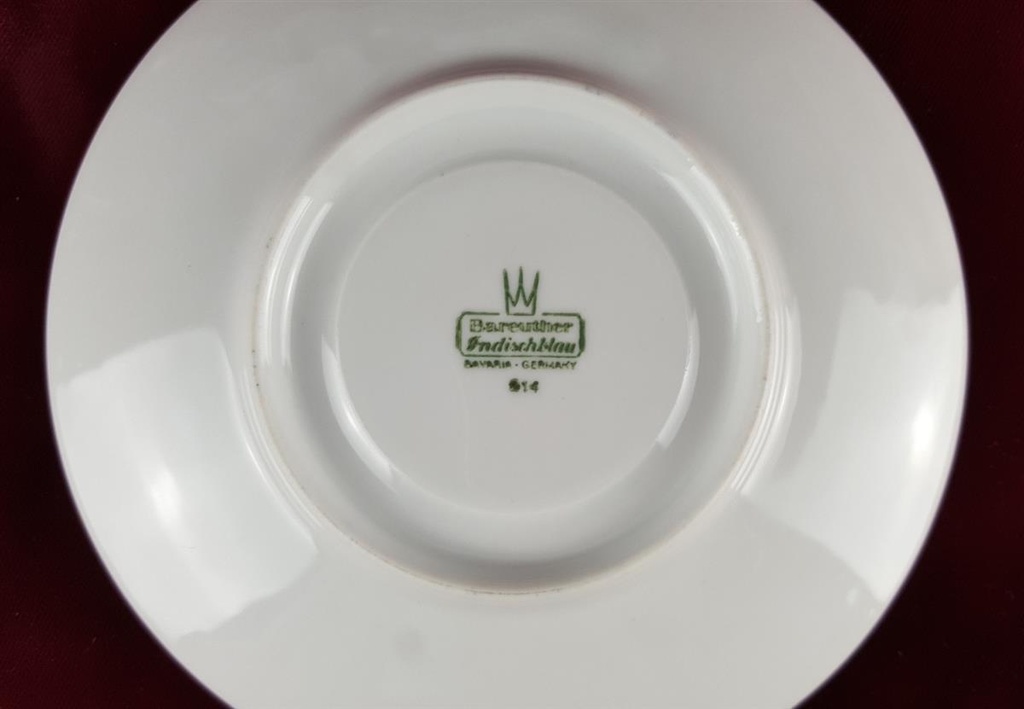 [458119076] Untertasse für Kaffee 14,7 cm Bareuther Indisch Blau Strohblume Bild 3