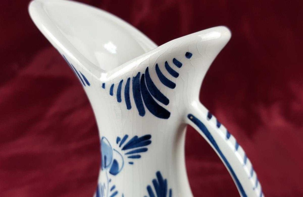 [458119083] Vase handgemalt 19,9 cm Delfts Blauw Blumenmuster gebraucht - gut Bild 3