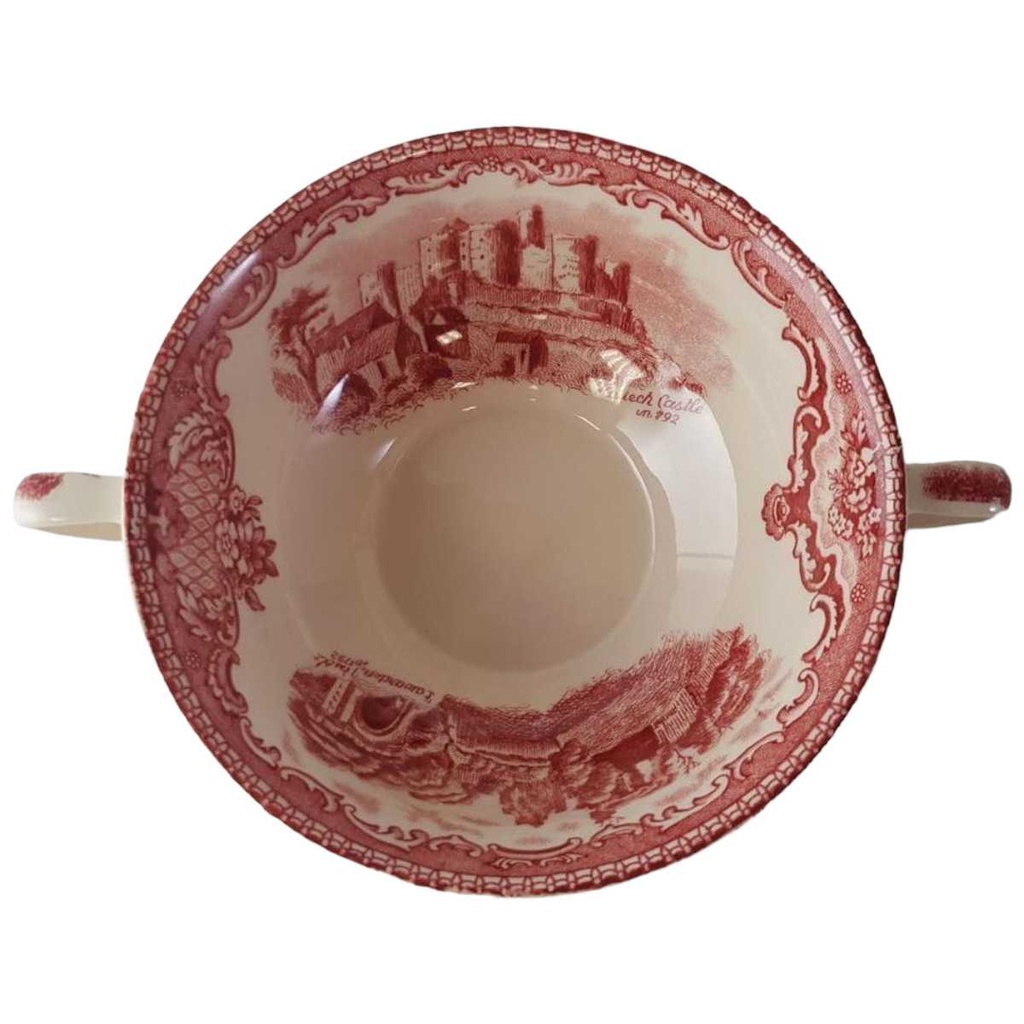 [458119084] Tasse Suppentasse mit Innendekor Johnson Bros Old Britain Castles Rot gebraucht - akzeptabel Bild 2