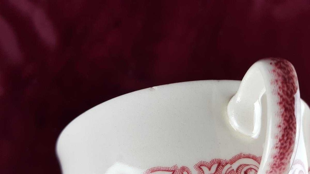 [458119084] Tasse Suppentasse mit Innendekor Johnson Bros Old Britain Castles Rot gebraucht - akzeptabel Bild 5