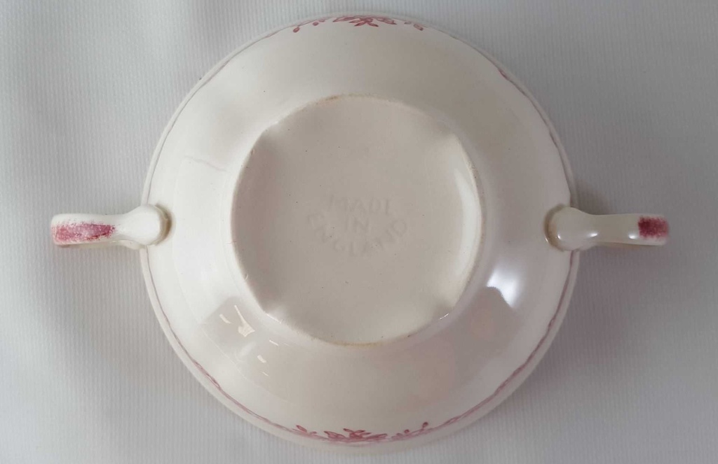 [458119084] Tasse Suppentasse mit Innendekor Johnson Bros Old Britain Castles Rot gebraucht - akzeptabel Bild 6