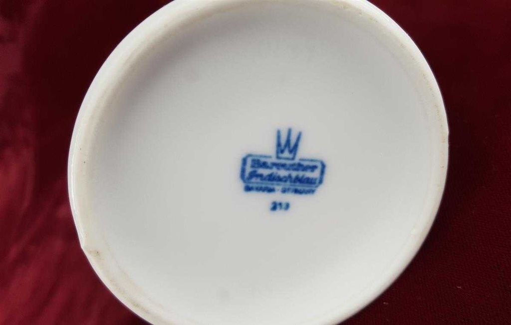 [458119088] Milchkännchen 0,2 L Bareuther Indisch Blau Strohblume gebraucht - sehr gut Bild 3