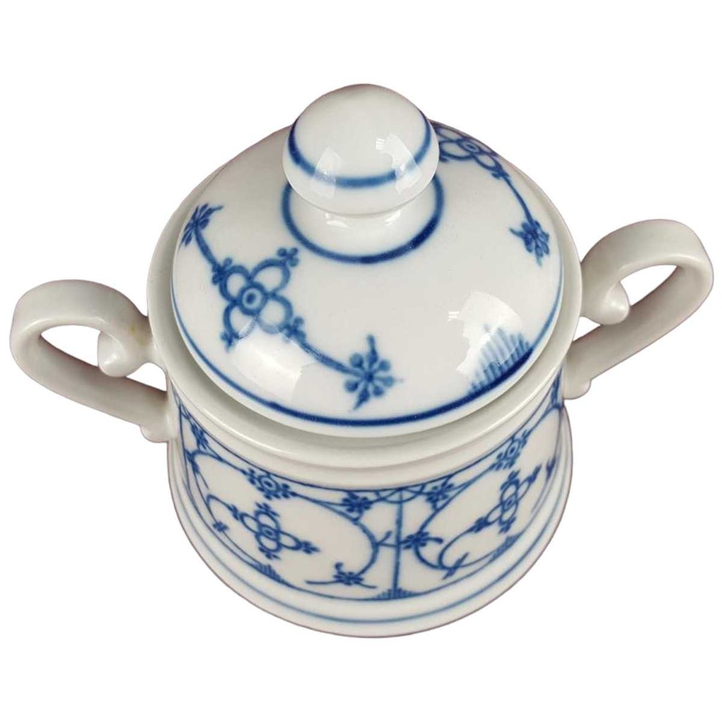 [458119089] Zuckerdose Bareuther Indisch Blau Strohblume gebraucht - sehr gut Bild 2