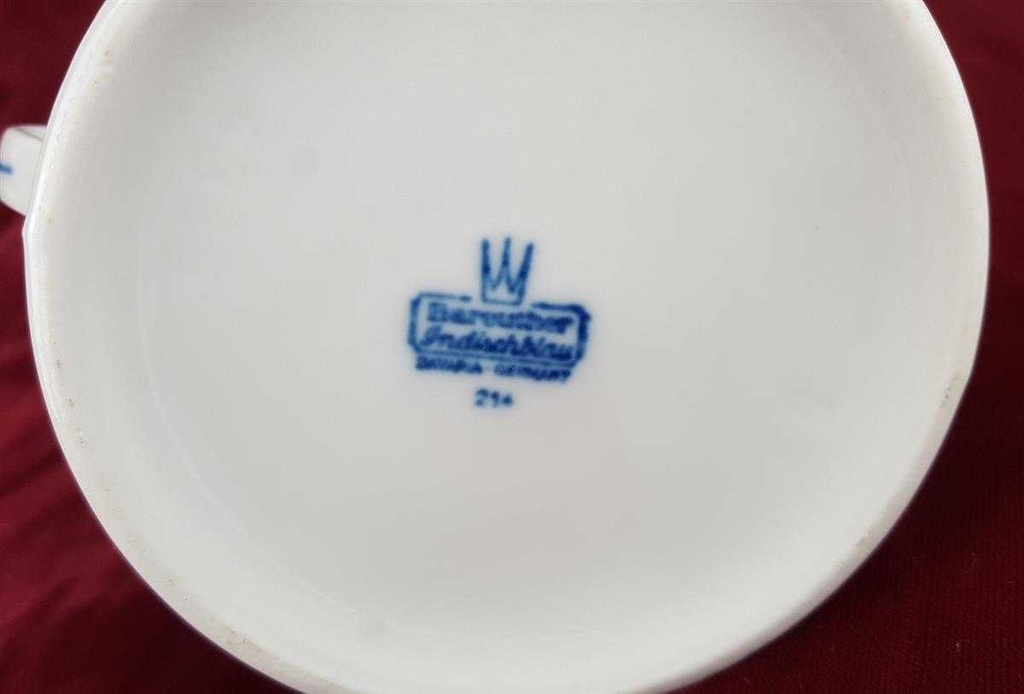 [458119089] Zuckerdose Bareuther Indisch Blau Strohblume gebraucht - sehr gut Bild 4