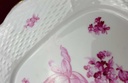 [458119090] Schale Coupe /Sandwichplatte Sandwichplatte Herend Ungarn Bouquet de Tulipe Purpur gebraucht - gut Bild 4