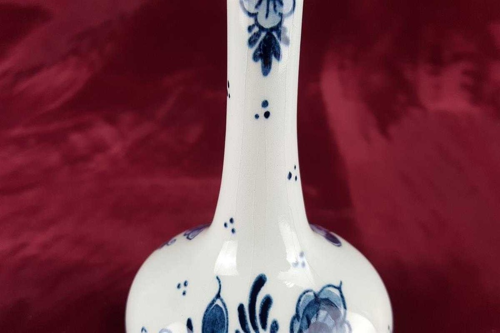 [458119100] Tischvase 15 cm Koninklijke Goedewaagen Blauw Delfts Blumen Blau gebraucht - gut Bild 3
