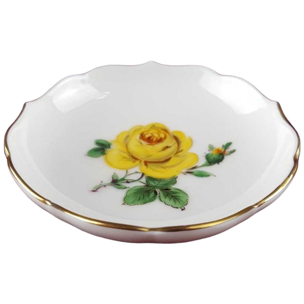 [458119140] Schale Goldrand Meissen Gelbe Rose III. Wahl gebraucht - sehr gut Bild 2