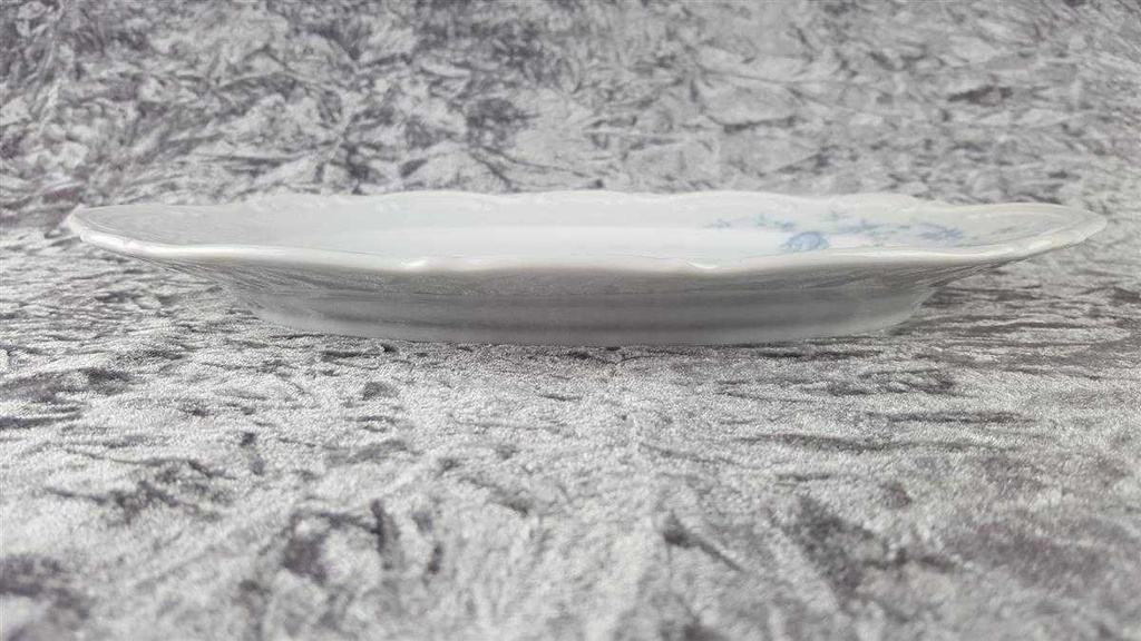 [458119149] Fleischplatte 32,5x21,5 cm Mitterteich Form 2000 Blaue Blumen gebraucht - sehr gut Bild 2