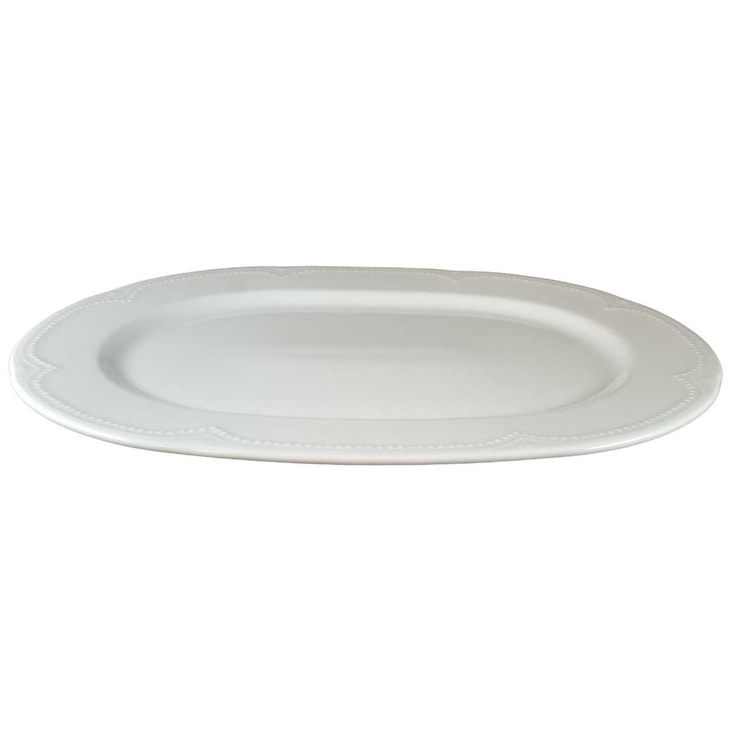 [45811915] Servierplatte Speiseplatte Königskuchenplatte Kuchenplatte 33x23,9 cm Graf von Henneberg Viktoria Weiß gebraucht - neuwertig Bild 2