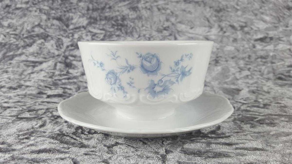 [458119152] Sauciere mit Teller 1tlg Mitterteich Form 2000 Blaue Blumen gebraucht - sehr gut Bild 3
