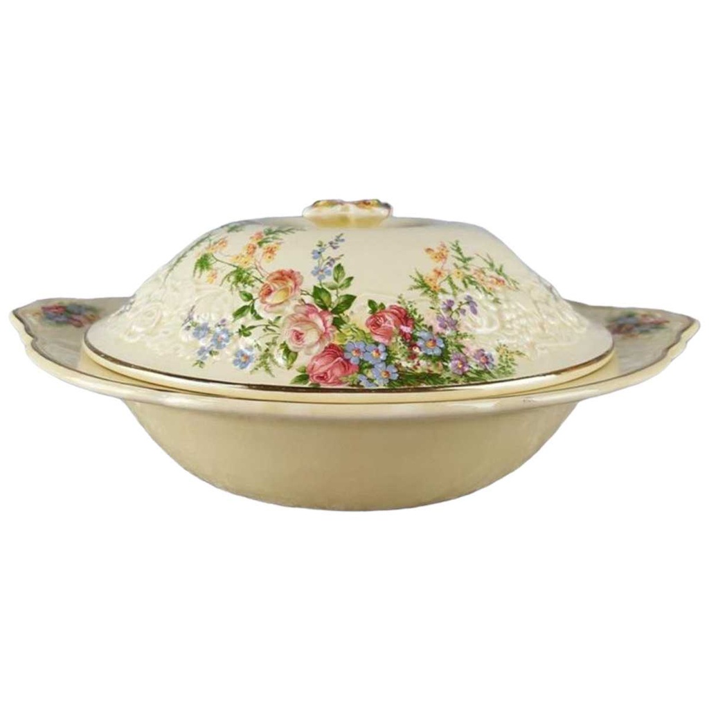 [458119164] Schüssel Terrine Crown Ducal Florentine Rosalie England gebraucht - akzeptabel Bild 2