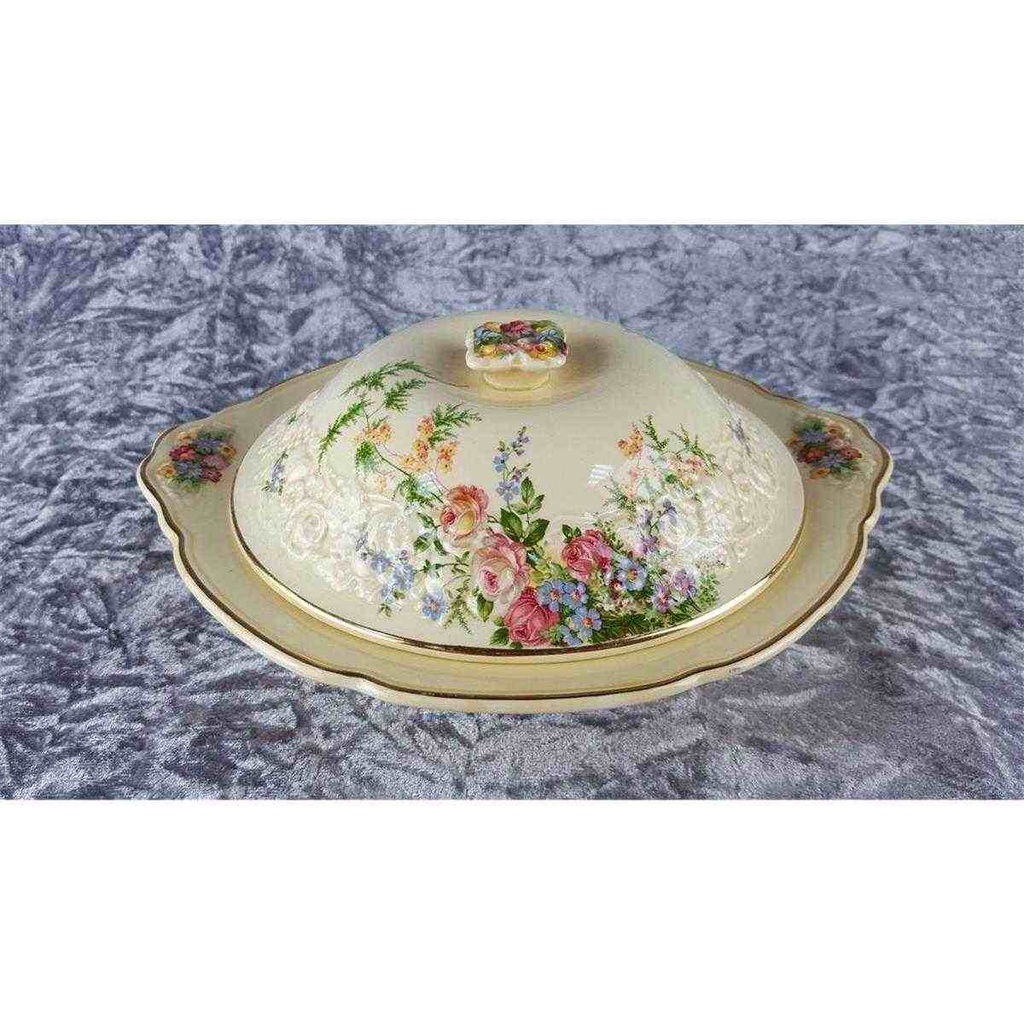 [458119164] Schüssel Terrine Crown Ducal Florentine Rosalie England gebraucht - akzeptabel Bild 3