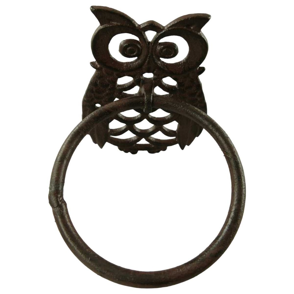 [LA-59947] Handtuchhalter Handtuchring Gusseisen Uhu Rustikal Bild 2