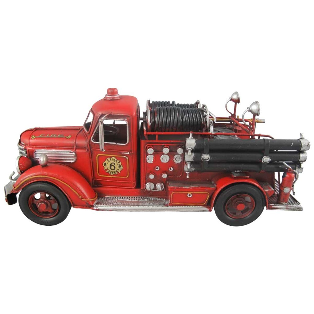 [LA-60033] Figur Skulptur Blechmodell Blechauto Modellauto Nutzfarzeug Feuerwehrwagen Bild 2