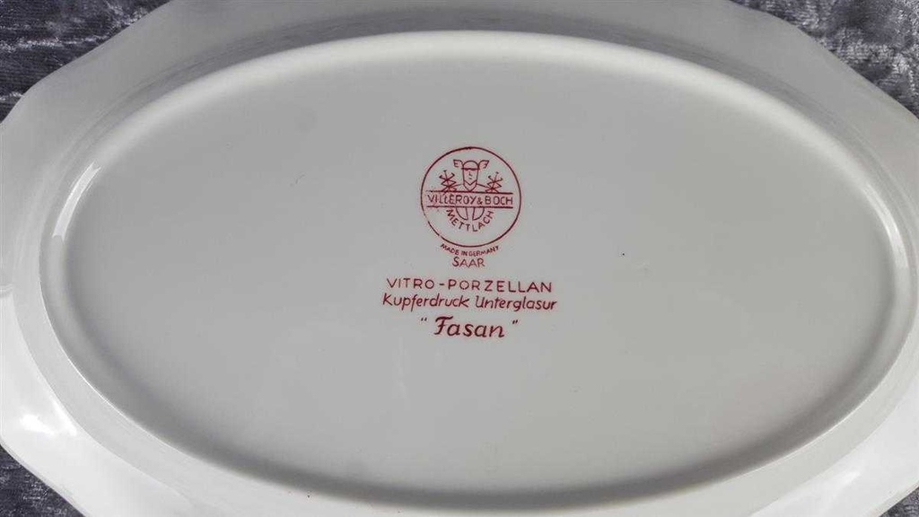 [458119178] Fleischplatte klein 27,3x18 cm Villeroy & Boch Fasan Rot Bild 4
