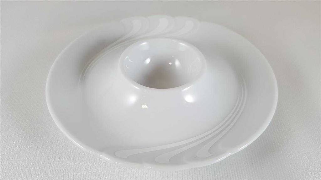 [45811918] Eierbecher mit Schalenablage Seltmann Weiden Helena Weiße Welle Weiß gebraucht - neuwertig Bild 5