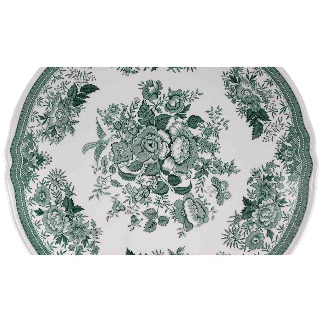 [458119187] Tortenplatte Villeroy & Boch Fasan Grün gebraucht - gut Bild 2
